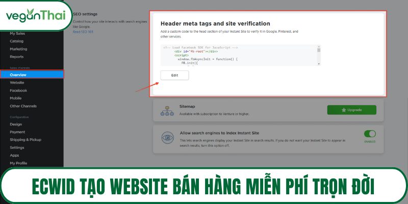 Ecwid tạo website bán hàng miễn phí trọn đời