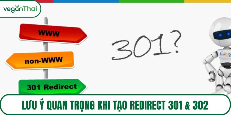 Lưu ý quan trọng khi tạo redirect 301 & 302